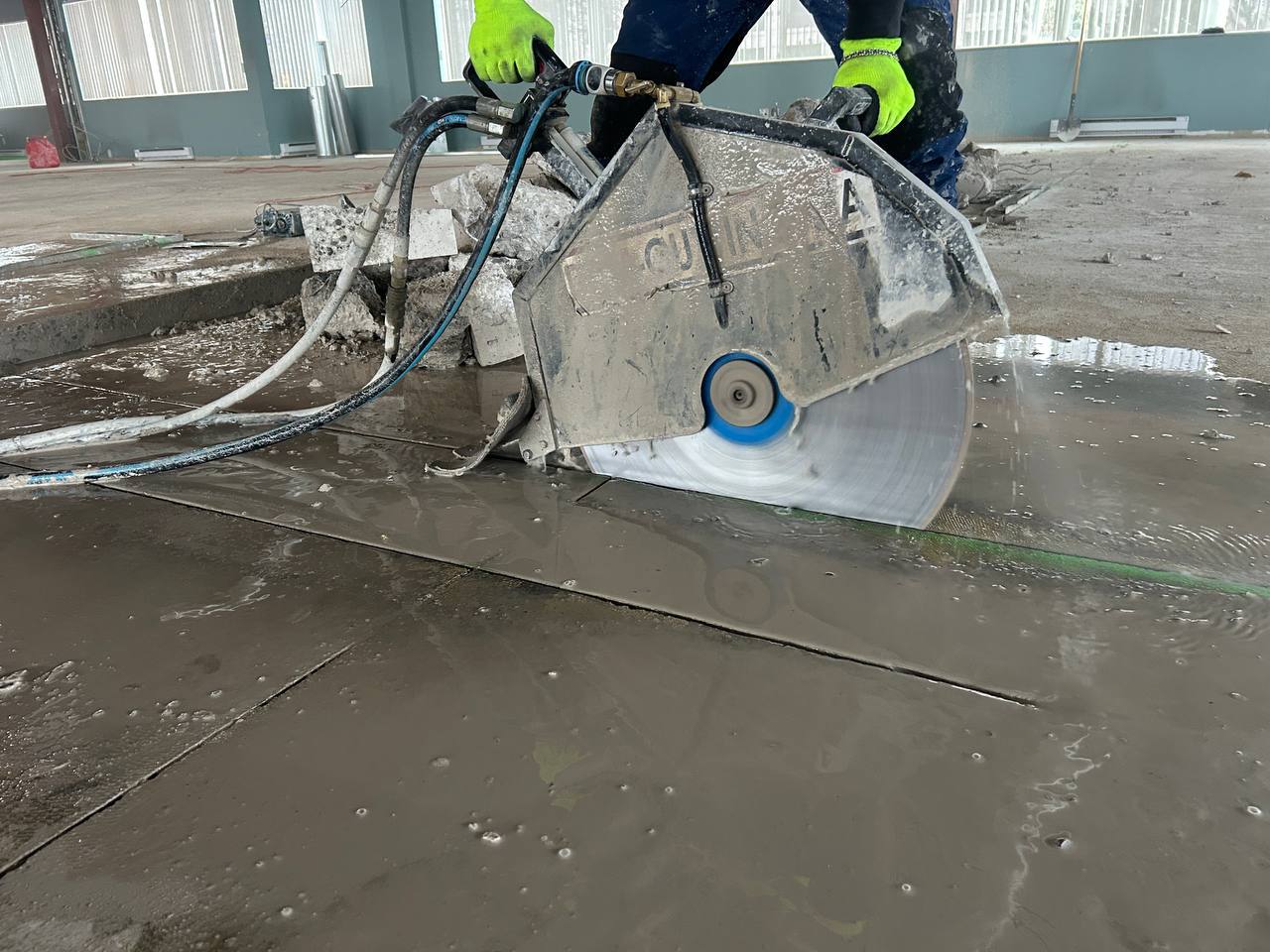 interior slab cutting